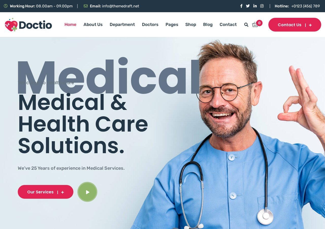 Doctio Medical & Health Care — Healthcare website designed and developed by Abdul Razaque